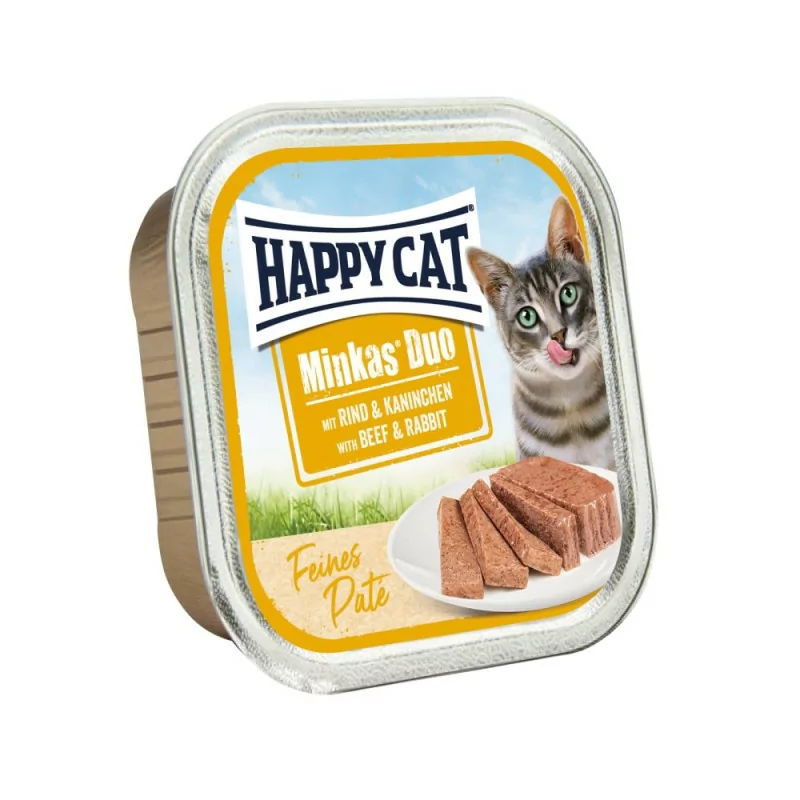 Happy Cat Duo Paté hovädzie+králik 100g